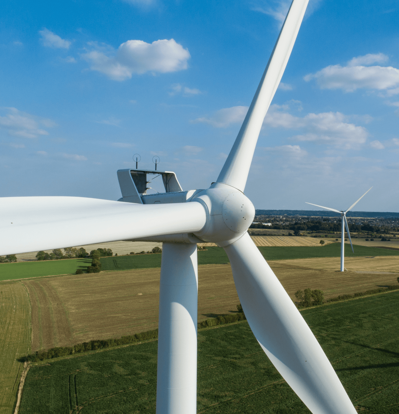 wind turbine in fields